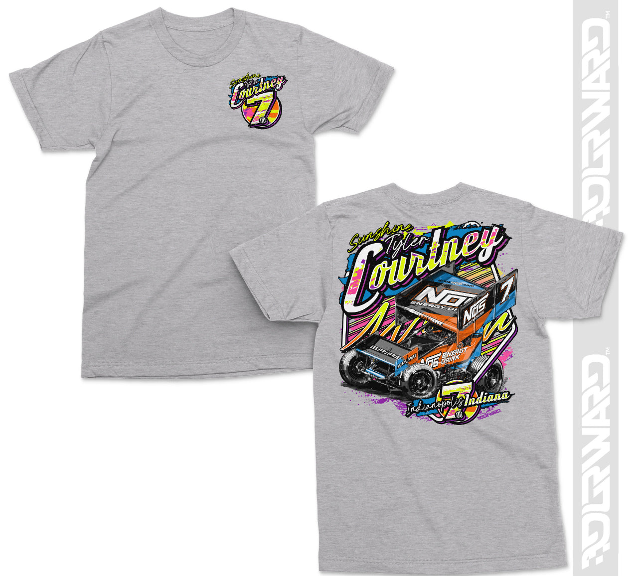 Neon 7BC T-Shirt - Ash
