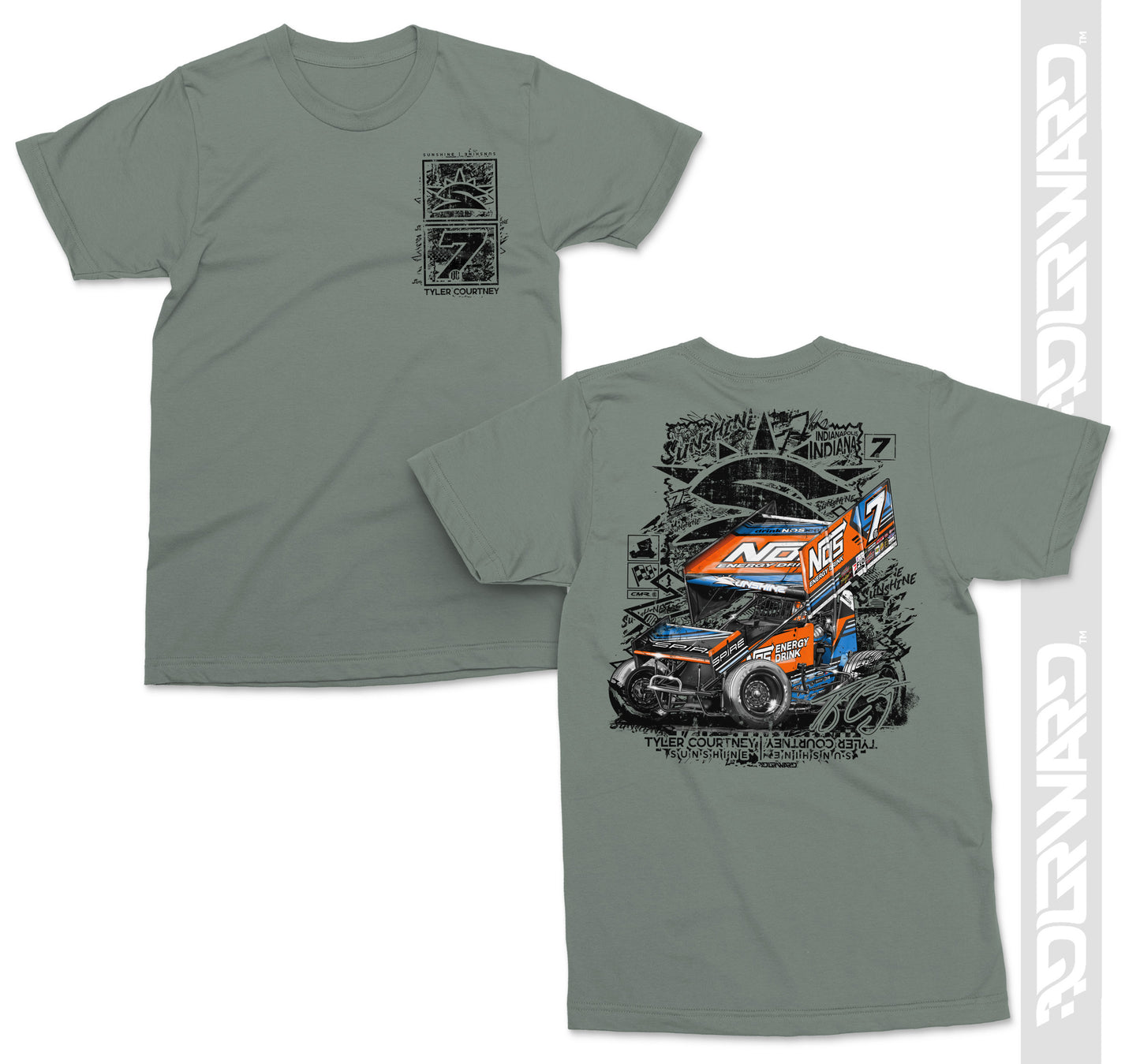 Style 7BC T-Shirt - Stonewashed Green