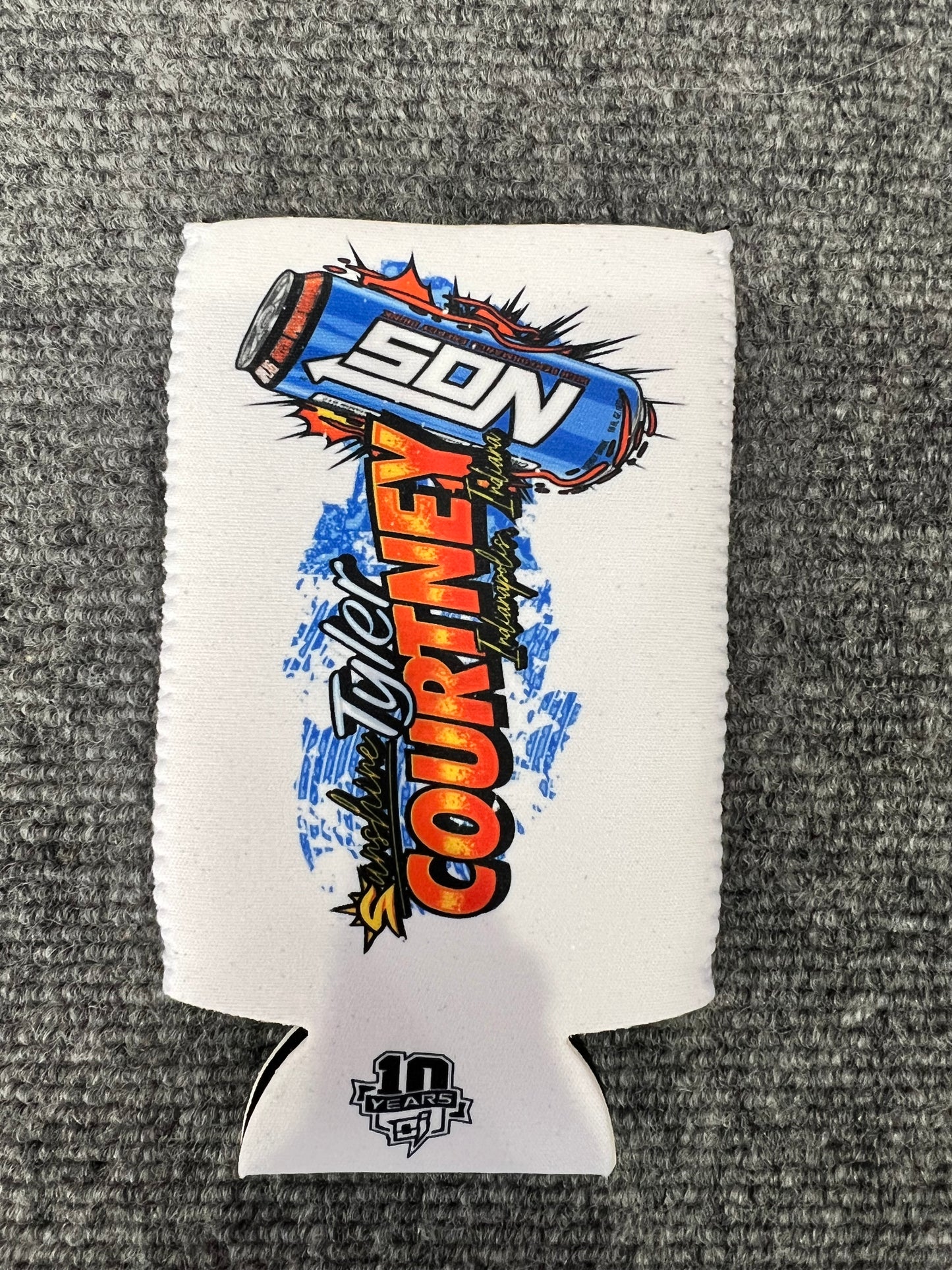 Get After It Short Slim Can Coozie - White