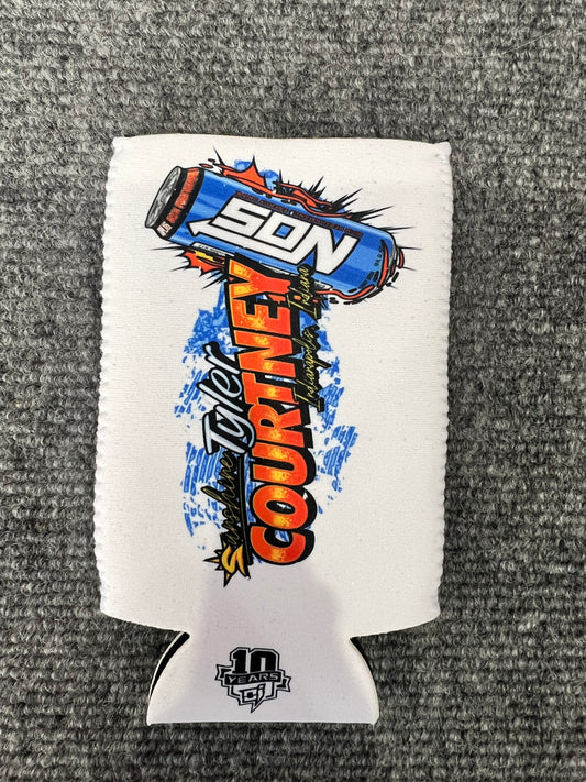 Get After It Short Slim Can Coozie - White