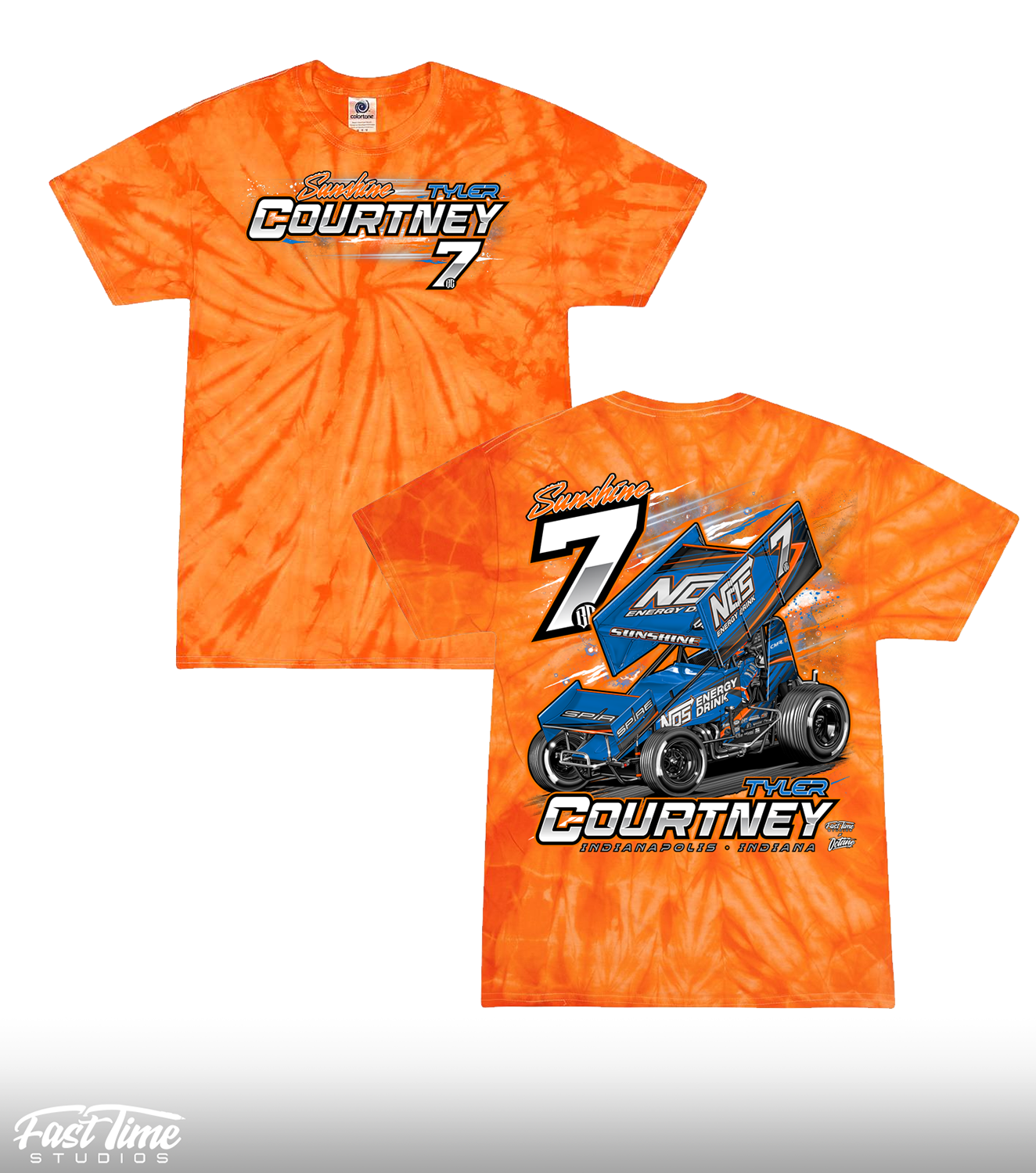 Astro 7BC (Nationals) T-Shirt - Orange Tie Dye