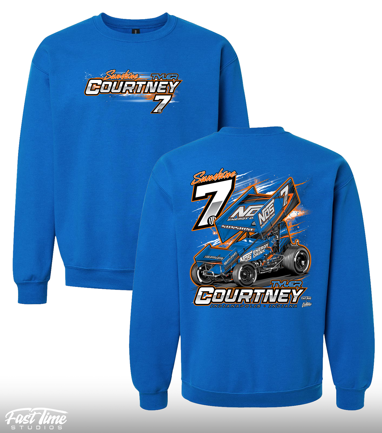 Astro 7BC (Nationals) Crewneck - Neon Blue