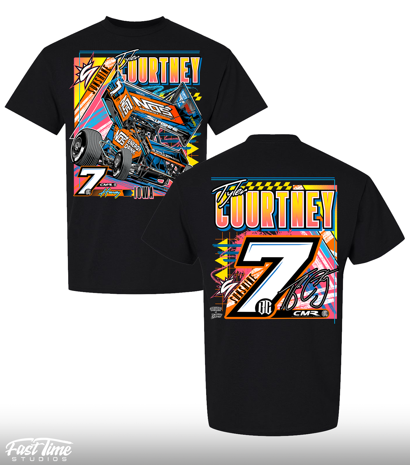 Neon Heat T-Shirt - Black