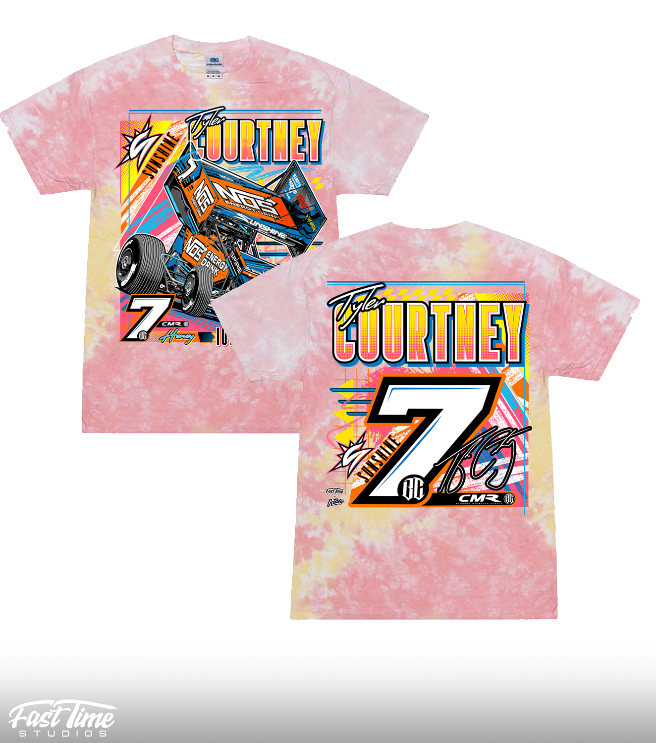 Neon Heat T-Shirt - Funnel Cake Tie Dye