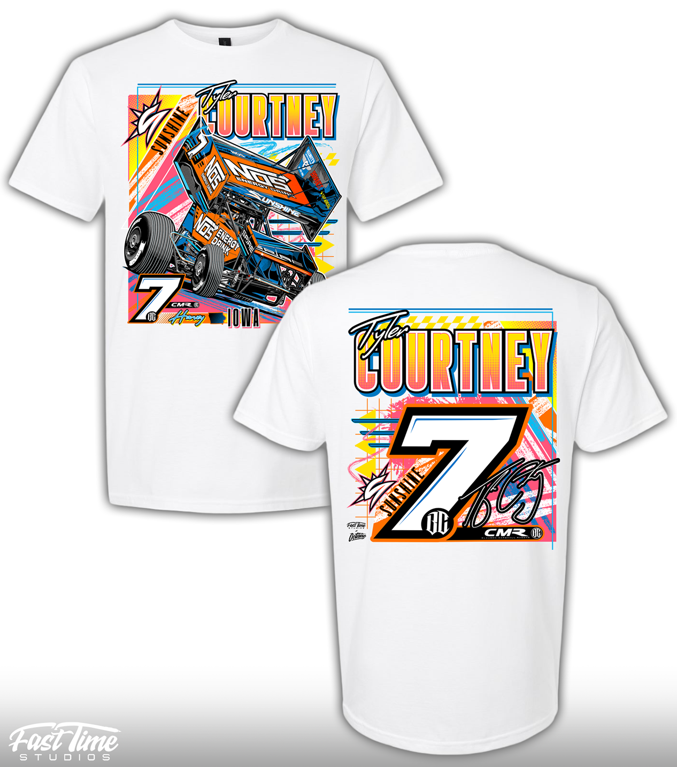 Neon Heat T-Shirt - White