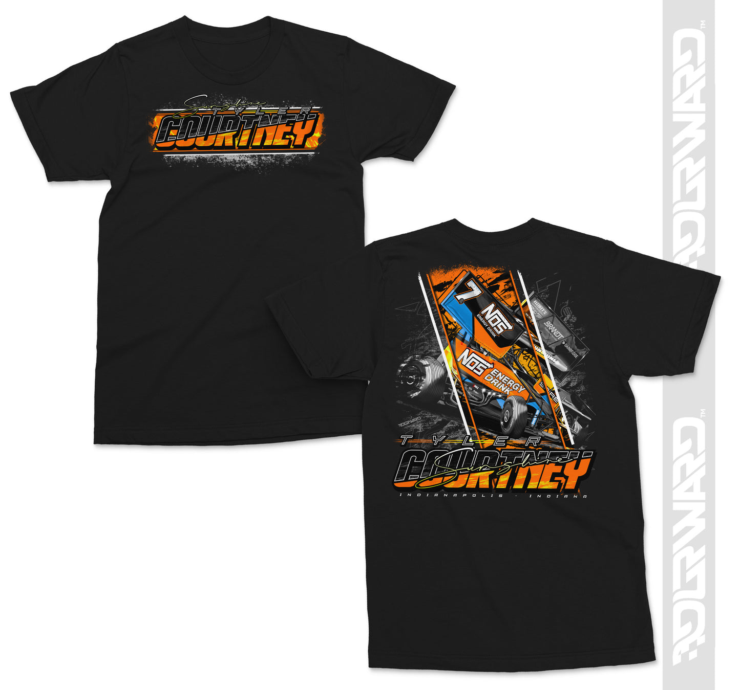 Grey Scale 7BC T-Shirt - Black