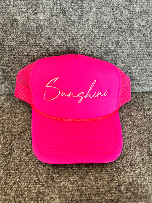 SUNSHINE Trucker Hat - Pink