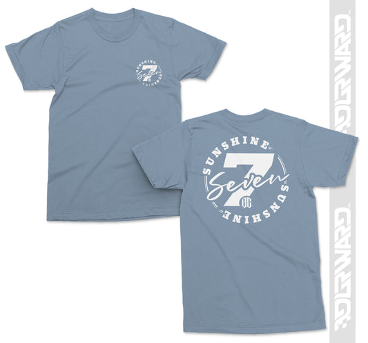 Bella + Canvas Circle Logo Lifestyle Tee - Light Blue