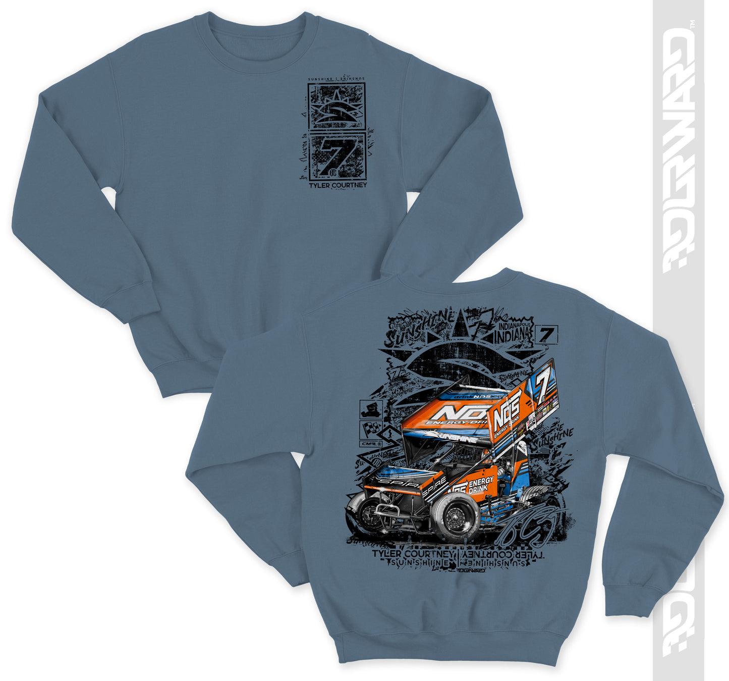 Style 7BC Crewneck - Indigo Blue