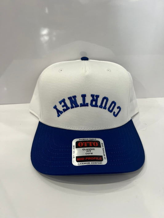 COURTNEY Trucker Hat - White/Blue