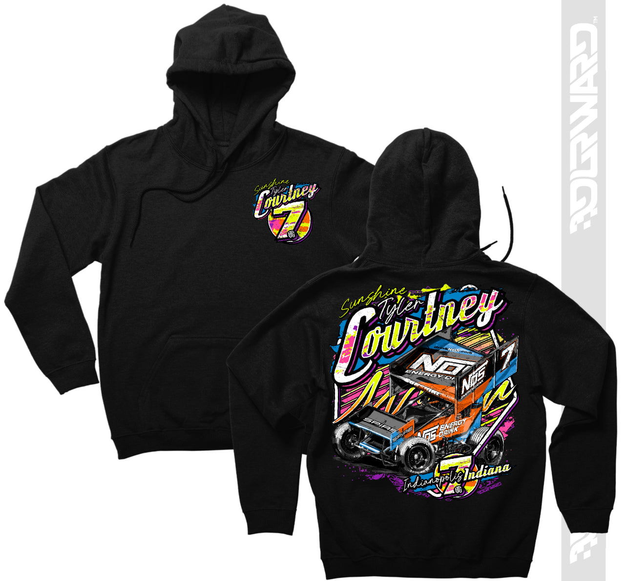 Neon 7BC Hoodie - Black