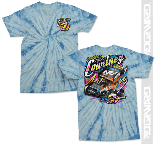 Neon 7BC T-Shirt - Spider Blue Tie Dye
