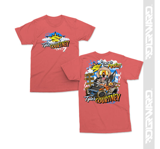 KIDS (youth) Paws to the Pedal T-Shirt - Coral