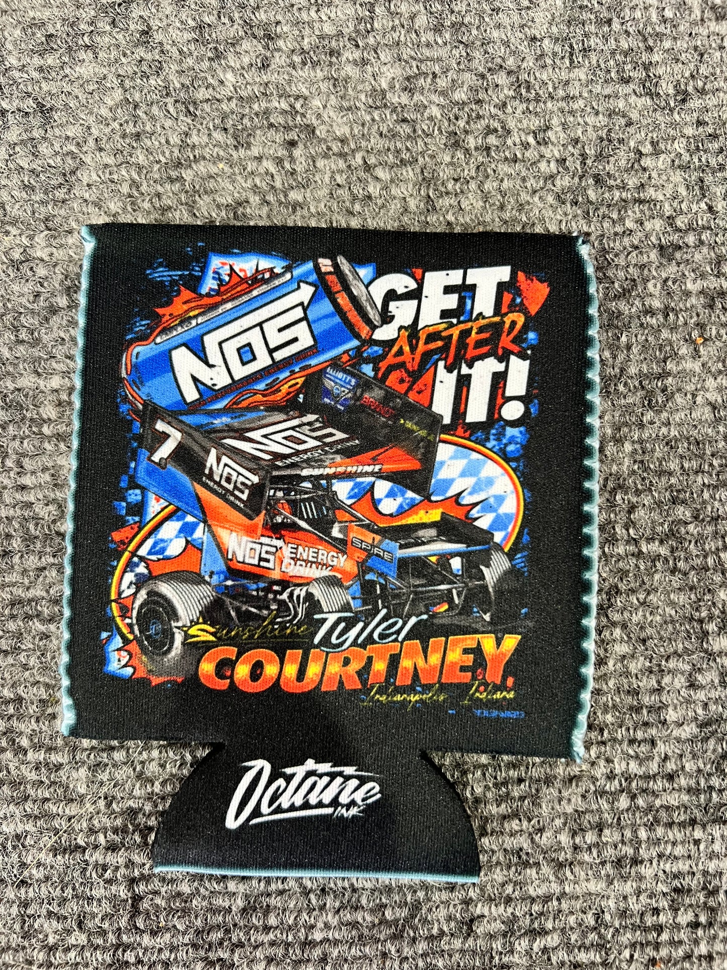 Get After It Short Can Coozie - Black